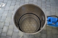 Wassmelter/desinfectie schaal 100L, met stoomgenerator, roestvrij staal + wasbak 2,3 l